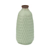Sagebrook Home 13922-36 Ceramic, 9" Dimpled Vase, Green