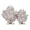 IMAX Worldwide Home Dido Aluminum Coral Statuaries - Set of 2