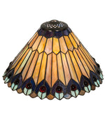 Meyda Lighting 26311 12" Wide Tiffany Jeweled Peacock Lamp Shade