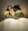 Meyda Lighting 26604 18" Wide Tiffany Rosebush 2 Light Wall Sconce