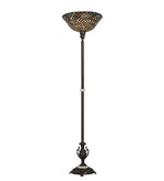 Meyda Lighting 26626 70"H Tiffany Fishscale Torchiere Floor Lamp