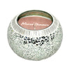 Sagebrook Home 80250-01 4" 10 Oz Santal Vanilla Mosaic Candle, Silver