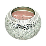 Sagebrook Home 80250-01 4" 10 Oz Santal Vanilla Mosaic Candle, Silver