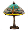 Meyda Lighting 26683 16"H Tiffany Dragonfly w/ Twisted Fly Mosaic Base Accent Lamp