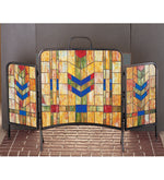 Meyda Lighting 27241 48"W X 31"H Prairie Wheat Fireplace Screen