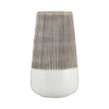 Sagebrook Home 16985-02 Ceramic, 10" Ridged Vase, Ivory