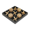 Sagebrook Home 18482 Wood, 10X10 Tic Tac Toe Board Game, Black