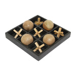 Sagebrook Home 18482 Wood, 10X10 Tic Tac Toe Board Game, Black