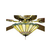 Meyda Lighting 27449 12"W Carousel Jadestone Fan Light Fixture