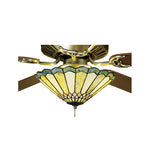 Meyda Lighting 27449 12"W Carousel Jadestone Fan Light Fixture