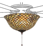 Meyda Lighting 27451 12"W Fishscale Fan Light Fixture