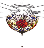 Meyda Lighting 27458 12"W Renaissance Rose Fan Light Fixture