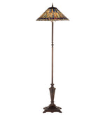 Meyda Lighting 27561 65"H Tiffany Jeweled Peacock Floor Lamp