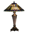 Meyda Lighting 27563 23"H Tiffany Jeweled Peacock Table Lamp.602