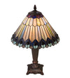 Meyda Lighting 27564 17" High Tiffany Jeweled Peacock Accent Lamp