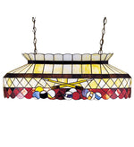 Meyda Lighting 27616 32"L Burgundy Billiard Oblong Pendant