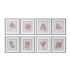 Uttermost 33692 Sunrise Coral Framed Prints Set/8