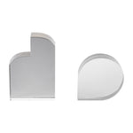 Sagebrook Home 17650 Glass, Set of 2 7" Contemporary Bookends, Smoke