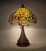 Meyda Lighting 28460 18"H Tiffany Hanging head Dragonfly Accent Lamp