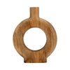 Sagebrook Home 17560-02 Wood, 12" Donut Shaped Vase, Brown