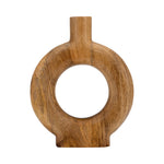 Sagebrook Home 17560-02 Wood, 12" Donut Shaped Vase, Brown
