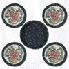 Earth Rugs CNB-025A Pinecone Coasters in a Basket 5``x5``