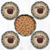 Earth Rugs CNB-42 Apple Coasters in a Basket 5``x5``