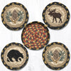 Earth Rugs CNB-43 Wilderness Coasters in a Basket 5``x5``