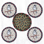 Earth Rugs CNB-81 Chickadee Coasters in a Basket 5``x5``