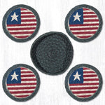 Earth Rugs CNB-1032 Original Flag Coasters in a Basket 5``x5``