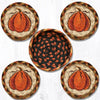 Earth Rugs CNB-222 Harvest Pumpkin Coasters in a Basket 5``x5``