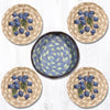 Earth Rugs CNB-312 Blueberry Coasters in a Basket 5``x5``