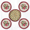 Earth Rugs CNB-390 Cranberries Coasters in a Basket 5``x5``