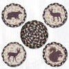 Earth Rugs CNB-518 Wildlife Coasters in a Basket 5``x5``