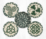 Earth Rugs CNB-605 Irish Coasters in a Basket 5``x5``