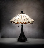Meyda Lighting 29137 22" High Checkerboard Table Lamp