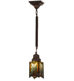 Meyda Lighting 29333 5.5"Sq Cottage Mission Mini Pendant