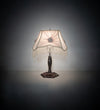 Meyda Lighting 29362 16"H Fabric & Fringe Ivory Katrina Accent Lamp