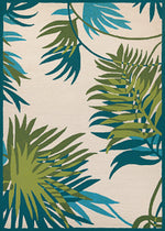 Couristan Covington Jungle Leaves 2'6" X 8'6" Runner Indoor/Outdoor  Contemporary Rug