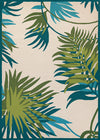 Couristan Covington Jungle Leaves 8' X 11' Rectangular Indoor/Outdoor  Contemporary Rug