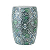 IMAX Worldwide Home SG Blue and Green Floral Garden Stool