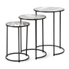 Imax Worldwide Home Salvia Marble Nesting Tables - Set of 3