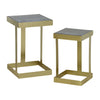 Sagebrook Home 18527 Metal, Set of 2 20/22" Square Contemporary Side Tables, 