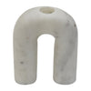 Sagebrook Home 18205 Marble, 5" Taper Candleholder, White