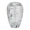 Sagebrook Home 17990-02 Glass, 9" Veined Vase, Clear