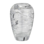 Sagebrook Home 17990-02 Glass, 9" Veined Vase, Clear