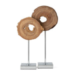 IMAX Worldwide Home Tioga Natural Wood Statuary - Set of 2