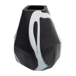 Sagebrook Home 19038-01 Glass, 10" Abstract Contemporary Vase, Black