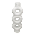Sagebrook Home 19128-01 Ceramic, 17" Textured Stacked Circles Vase, White