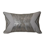 Sagebrook Home 60031 20X12" Linen, Chevron Decorative Pillow, Ivory/Sil